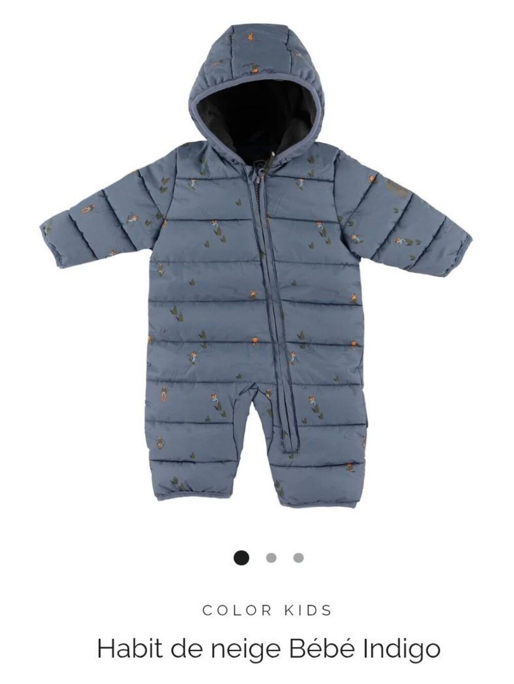 Color Kids Indigo Baby Snowsuit One-Piece 9 Months